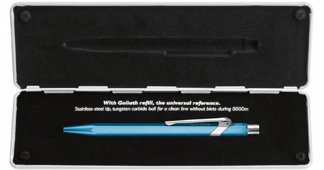 Ручка шариковая Carandache POPLINE Metal-X, бирюзовая