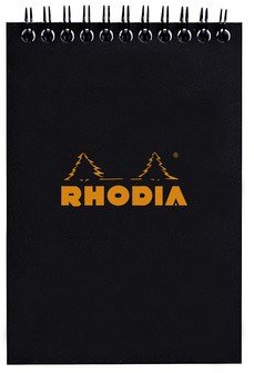 Блокнот Rhodia Classic на спирали, A6, клетка, 80 г, черный Блокнот Rhodia Classic на спирали, A6, клетка, 80 г, черный