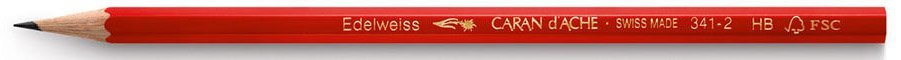 Карандаш чернографитовый Caran d'Ache Edelweiss, HB, грифель 2.1мм, корпус   красный