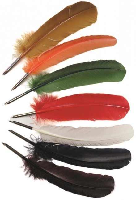 Перо гусиное Manuscript декоративное 27-30см, ассорти Перо гусиное Manuscript декоративное 27-30см, ассорти