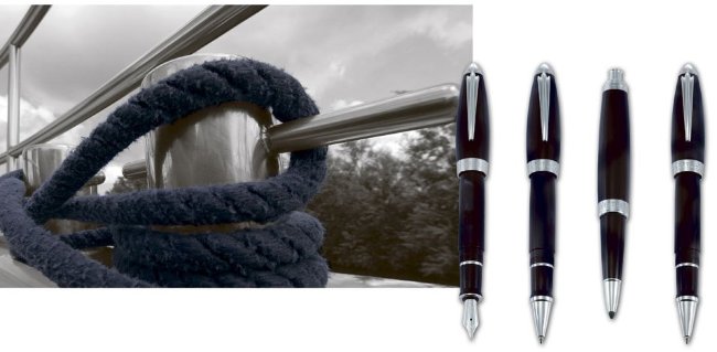 Шариковая ручка Aurora Nettuno Trident Abyss, Blue CT