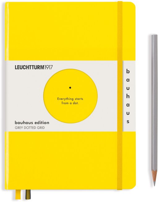 Записная книжка Leuchtturm Bauhaus Edition А5 (в точку), 251 стр., твердая обложка, лимонная Записная книжка Leuchtturm Bauhaus Edition А5 (в точку), 251 стр., твердая обложка, лимонная
