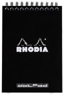 Блокнот Rhodia Classic на спирали, A6, точка, 80 г, черный