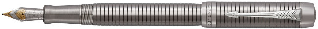 Перьевая ручка Parker Duofold F308 Prestige Centennial Ruthenium Chiselled CT Перьевая ручка Parker Duofold F308 Prestige Centennial Ruthenium Chiselled CT