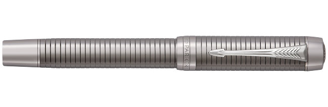 Перьевая ручка Parker Duofold F308 Prestige Centennial Ruthenium Chiselled CT Перьевая ручка Parker Duofold F308 Prestige Centennial Ruthenium Chiselled CT
