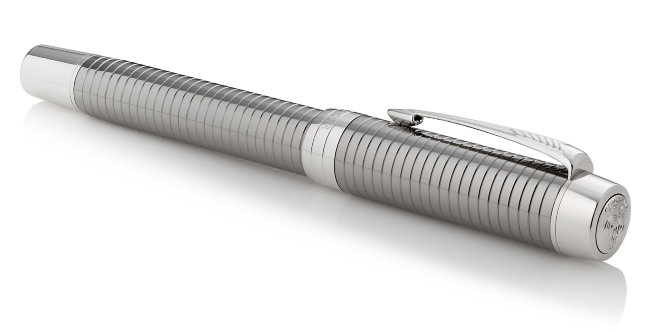 Перьевая ручка Parker Duofold F308 Prestige Centennial Ruthenium Chiselled CT Перьевая ручка Parker Duofold F308 Prestige Centennial Ruthenium Chiselled CT