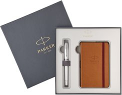 Набор: Перьевая ручка Parker Urban Premium Pearl Metal CT, блокнот, подарочная коробка