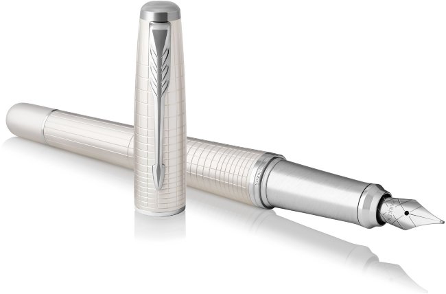 Набор: Перьевая ручка Parker Urban Premium Pearl Metal CT, блокнот, подарочная коробка Набор: Перьевая ручка Parker Urban Premium Pearl Metal CT, блокнот, подарочная коробка