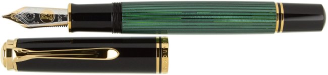 Перьевая ручка Pelikan Souveraen M 1000, черный/зеленый, подарочная коробка Перьевая ручка Pelikan Souveraen M 1000, черный/зеленый, подарочная коробка