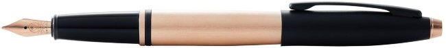 Перьевая ручка Cross Calais Brushed Rose Gold Plate and Black Lacquer Перьевая ручка Cross Calais Brushed Rose Gold Plate and Black Lacquer