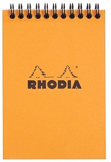 Блокнот Rhodia Classic на спирали, A6, клетка, 80 г, оранжевый Блокнот Rhodia Classic на спирали, A6, клетка, 80 г, оранжевый