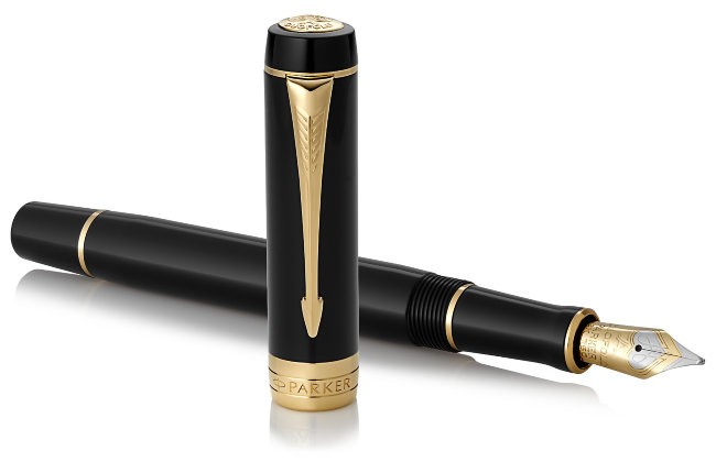 Перьевая ручка Parker Duofold F74 International Black GT Перьевая ручка Parker Duofold F74 International Black GT