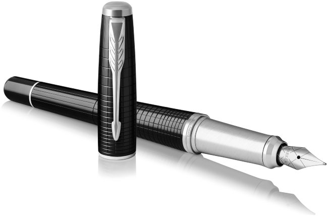 Набор: Перьевая ручка Parker Urban Premium Ebony Metal CT, блокнот, подарочная коробка Набор: Перьевая ручка Parker Urban Premium Ebony Metal CT, блокнот, подарочная коробка