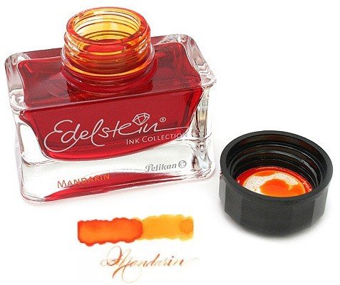 Флакон с чернилами для ручек перьевых Pelikan Edelstein EIO Mandarin, мандариновый, 50 мл