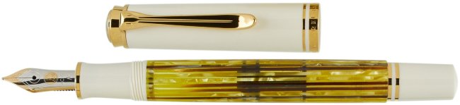 Перьевая ручка Pelikan Souveraen M 400, White Tortoise, подарочная коробка Перьевая ручка Pelikan Souveraen M 400, White Tortoise, подарочная коробка