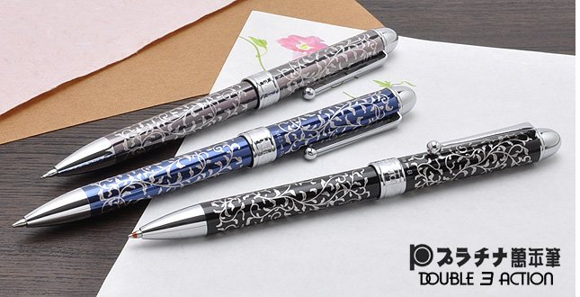 Ручка многофункциональная Platinum Double 3 Action «Karakusa-Sumi» Ручка многофункциональная Platinum Double 3 Action «Karakusa-Sumi»