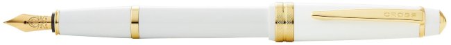 Перьевая ручка Cross Bailey Light Polished White Resin and Gold Tone Перьевая ручка Cross Bailey Light Polished White Resin and Gold Tone