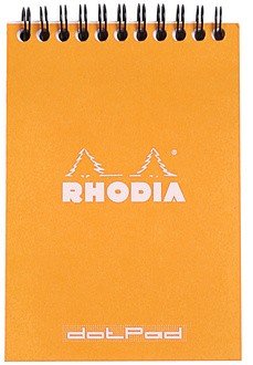 Блокнот Rhodia Classic на спирали, A6, точка, 80 г, оранжевый Блокнот Rhodia Classic на спирали, A6, точка, 80 г, оранжевый