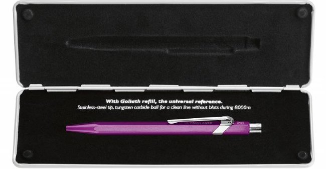 Ручка шариковая Carandache POPLINE Metal-X, фиолетовая Ручка шариковая Carandache POPLINE Metal-X, фиолетовая