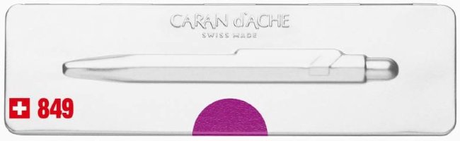 Ручка шариковая Carandache POPLINE Metal-X, фиолетовая Ручка шариковая Carandache POPLINE Metal-X, фиолетовая