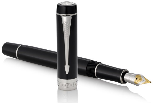 Перьевая ручка Parker Duofold F74 International Black CT Перьевая ручка Parker Duofold F74 International Black CT