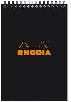 Блокнот Rhodia Classic на спирали, A5, клетка, 80 г, черный Блокнот Rhodia Classic на спирали, A5, клетка, 80 г, черный