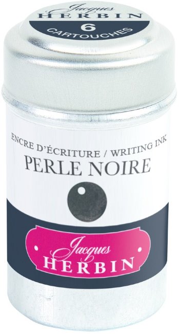 Картриджи для перьевых ручек Herbin, Perle noire черный, 6 шт Картриджи для перьевых ручек Herbin, Perle noire черный, 6 шт