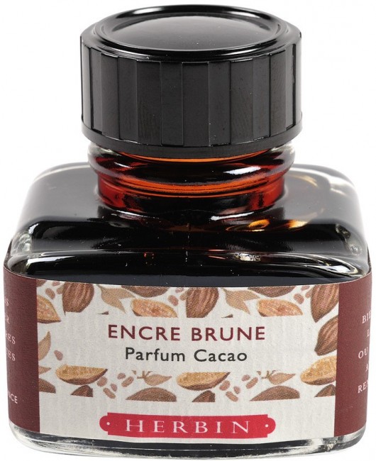 Ароматизированные чернила в банке Herbin, 30 мл, Коричневый, Какао Ароматизированные чернила в банке Herbin, 30 мл, Коричневый, Какао