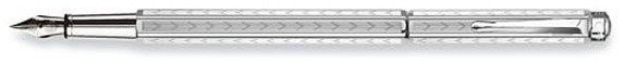 Перьевая ручка Caran d’Ache Ecridor Chevron Silver Rhodium