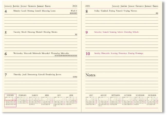 Еженедельник Letts LECASSA A6+, черный Еженедельник Letts LECASSA A6+, черный