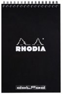 Блокнот Rhodia Classic на спирали, A5, точка, 80 г, черный