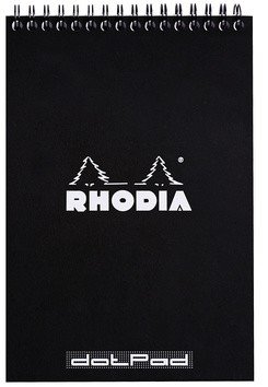 Блокнот Rhodia Classic на спирали, A5, точка, 80 г, черный Блокнот Rhodia Classic на спирали, A5, точка, 80 г, черный