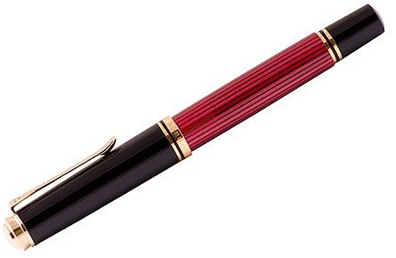 Перьевая ручка Pelikan Souveraen M 600, черный/красный, подарочная коробка Перьевая ручка Pelikan Souveraen M 600, черный/красный, подарочная коробка