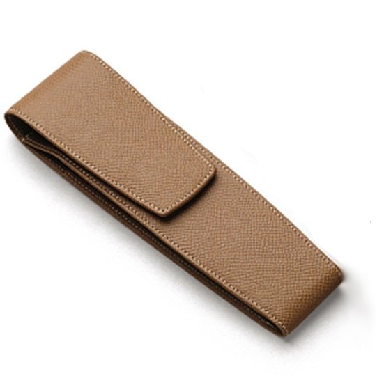 Пенал для двух ручек Graf von Faber-Castell кожаный, коричневый Пенал для двух ручек Graf von Faber-Castell кожаный, коричневый