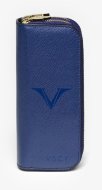 Кожаный чехол для четырех ручек Visconti VSCT синий