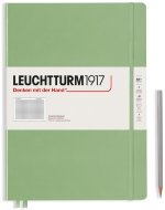 Записная книжка Leuchtturm Master Slim А4+ (в клетку), 123 стр., твердая обложка, пастельно-зелёная