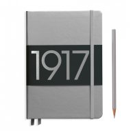 Записная книжка Leuchtturm A5 (в точку), юбилейное издание 1917, 251 стр., твердая обложка, серебрянная