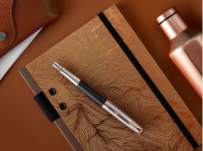 Перьевая ручка Parker Sonnet SE18 Stratum Grey PGT F, подарочная коробка Перьевая ручка Parker Sonnet SE18 Stratum Grey PGT F, подарочная коробка