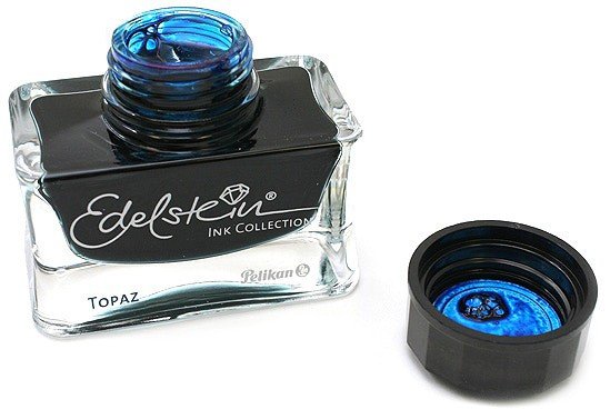Флакон с чернилами для ручек перьевых Pelikan Edelstein EIV Topaz, бирюзово-синий, 50 мл