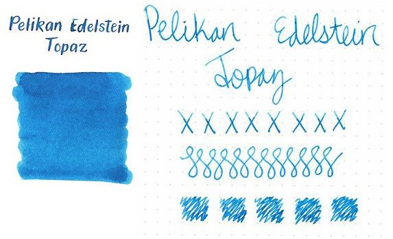 Флакон с чернилами для ручек перьевых Pelikan Edelstein EIV Topaz, бирюзово-синий, 50 мл