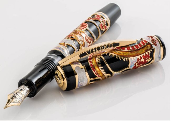 Ручка перьевая Visconti Dragon 2012 Limited Edition, Black and Red GT
