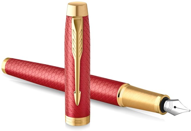  Ручка перьевая Parker IM Premium F318 Red GT перо F