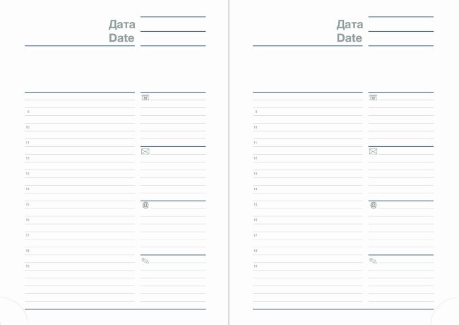 Ежедневник Letts MILANO A5, недатированный, синий