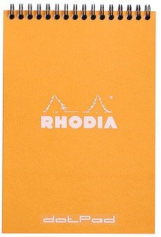 Блокнот Rhodia Classic на спирали, A5, точка, 80 г, оранжевый Блокнот Rhodia Classic на спирали, A5, точка, 80 г, оранжевый
