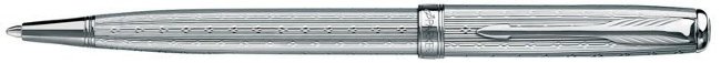 Шариковая ручка Parker Sonnet Chiselled K532, Silvery CT