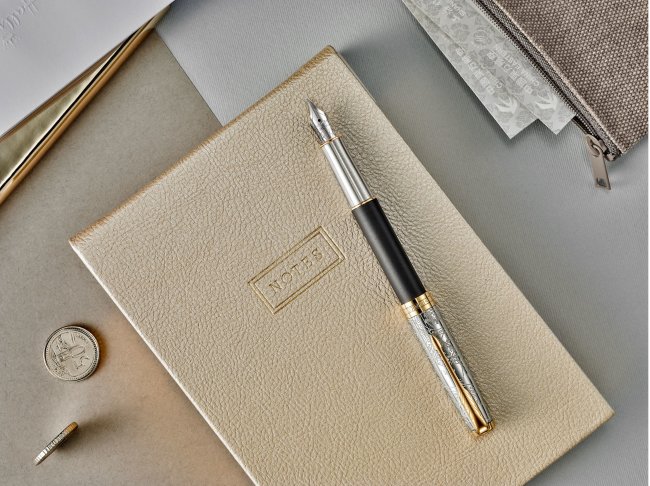 Перьевая ручка Parker Sonnet SE18 Impression Matte Black GT F, подарочная коробка 