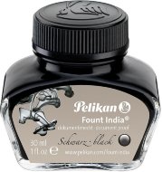 Флакон с перманентными чернилами для ручек перьевых Pelikan Fount India 78, черный, 30 мл