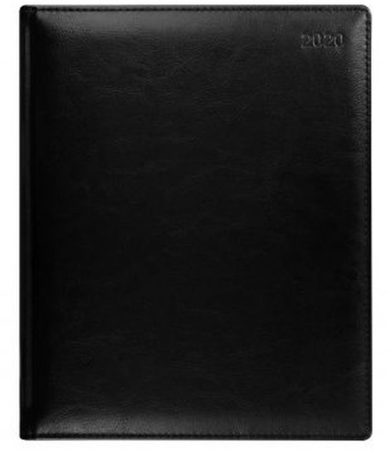 Ежедневник Letts Global Deluxe A4, позолоченный срез, датированный, черный