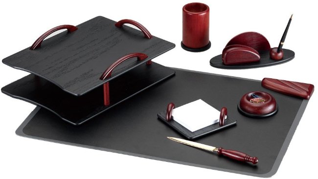 Настольный набор Good Sunrise, 7 предметов, палисандр/черный Настольный набор Good Sunrise, 7 предметов, палисандр/черный