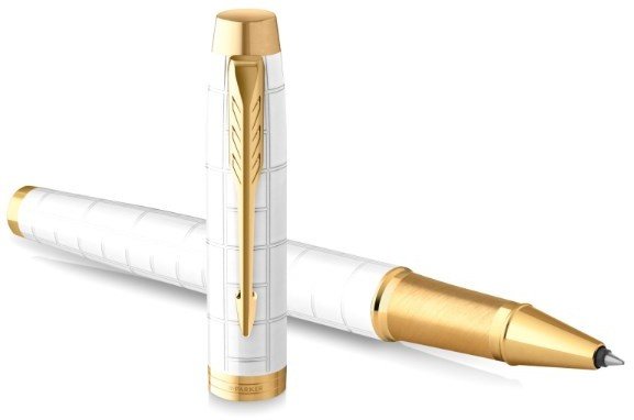 Ручка роллер Parker IM Premium T318 Pearl GT F черные чернила